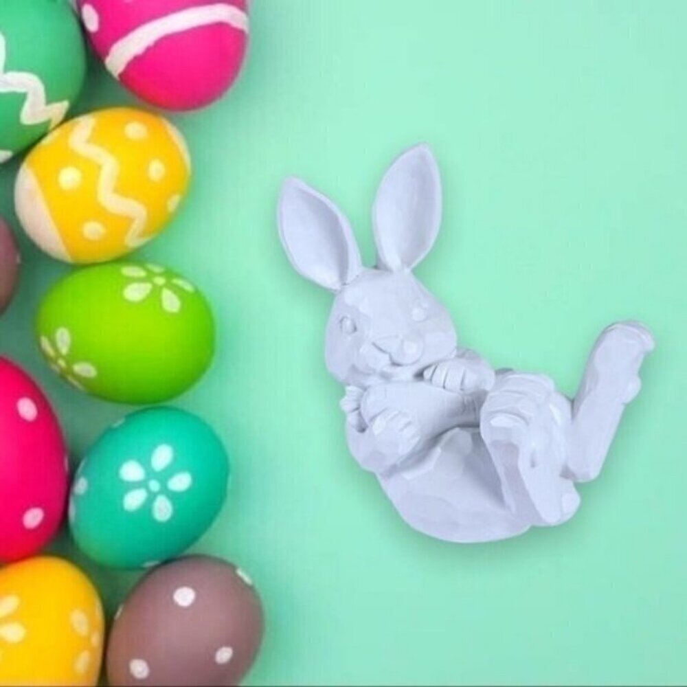 Easter Stone Look Resin Easter Bunny Decoration